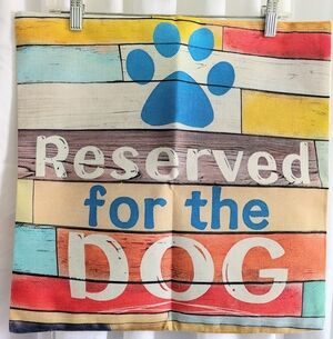 NEW Cushion Cover Pillow Slip Reserved for the Dog Casual Rustic Decor Puppy